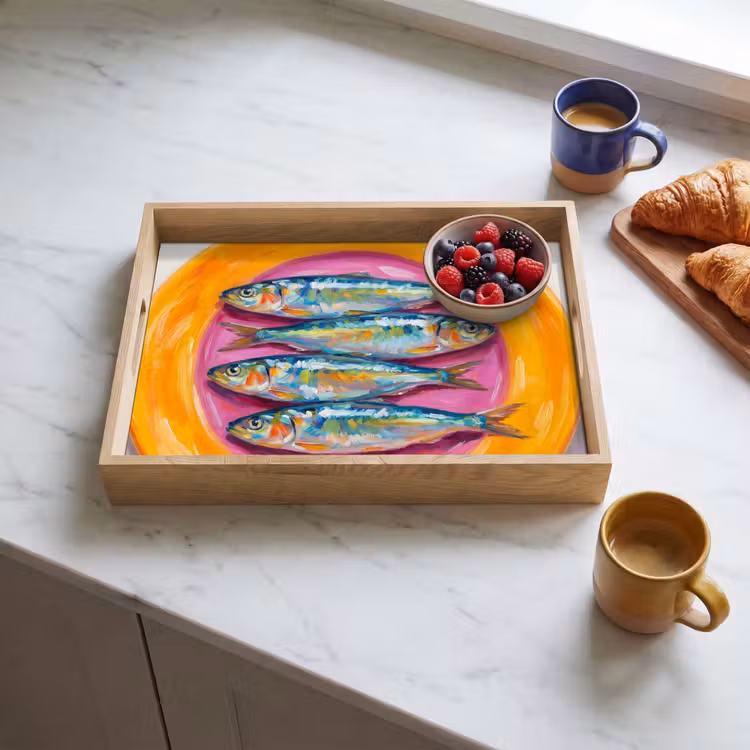 Tablett - Fisch – Vier – Essen – Modern – Farbenfroh — 3