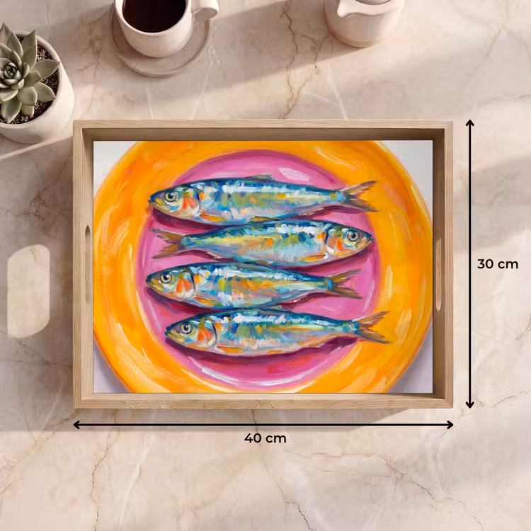 Tablett - Fisch – Vier – Essen – Modern – Farbenfroh — 7