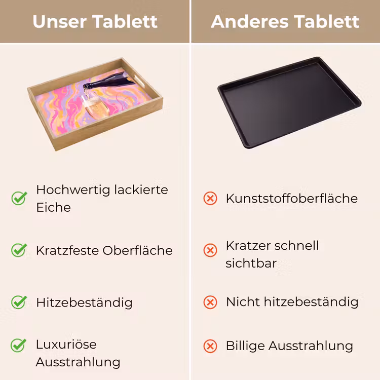 Tablett - Getränke – Einschenken – Party – Abstrakt – Rosa — 9