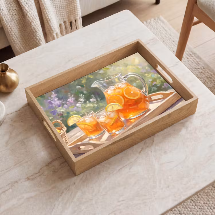 Tablett - Getränk – Zitrone – Sommer – Garten – Gelb — 2