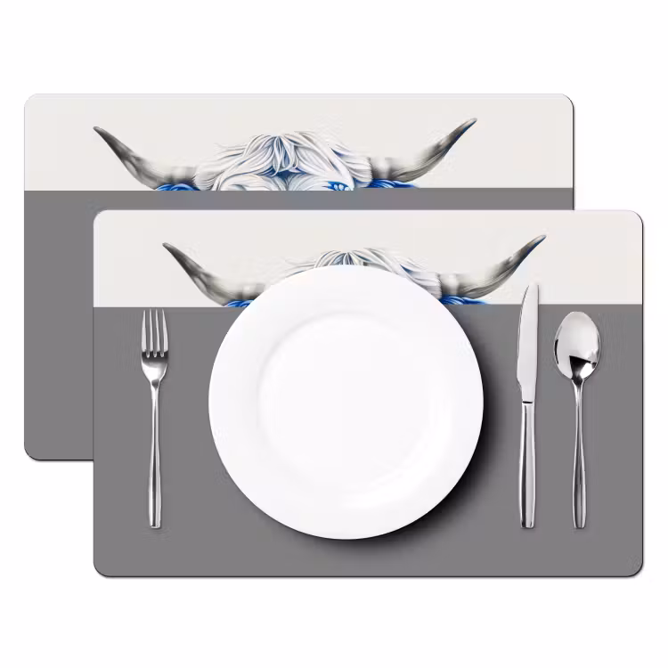 Tischset - Delfter Blauer Stier - 6 Stück — 2