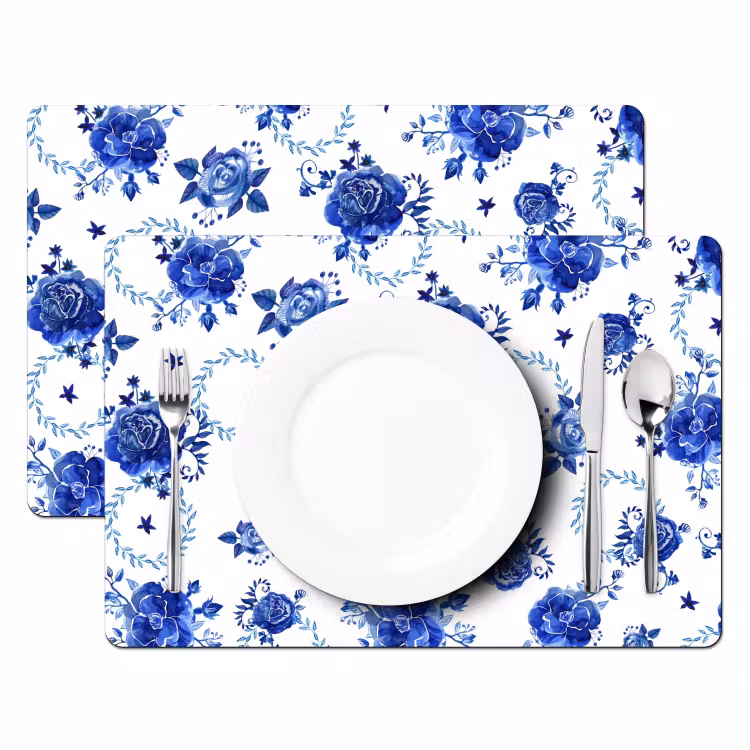 Tischset - Tanz der Delfter Blauen Rosen - 6 Stück — 2