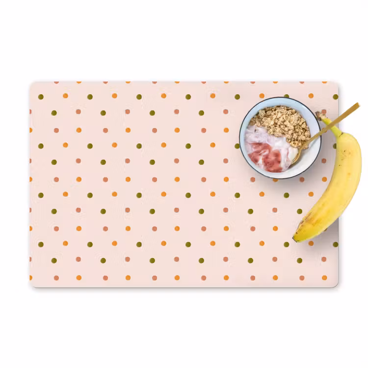 Tischset - Polka dots - Beige - Kind - 6 Stück — 1