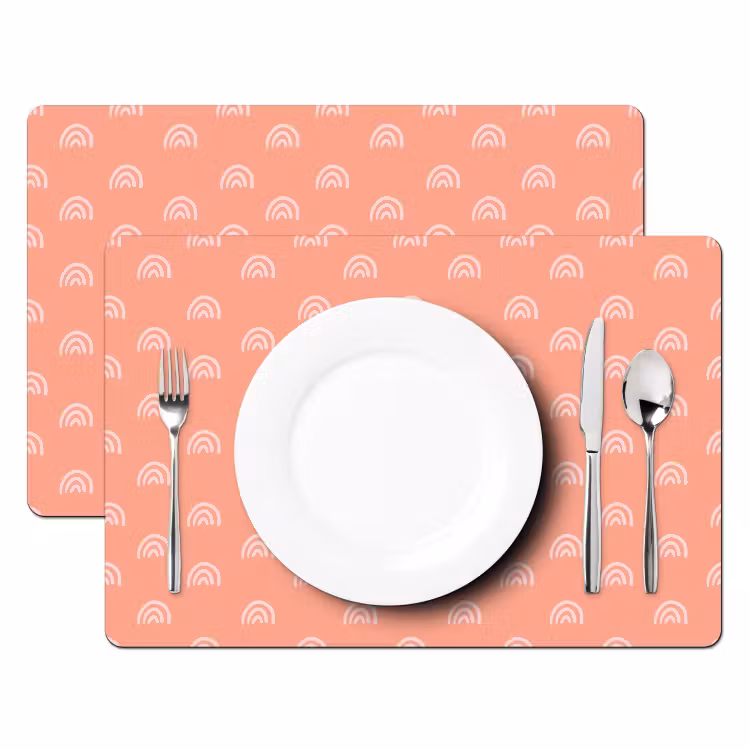 Tischset - Soft Salmon Rainbows - 6 Stück — 2