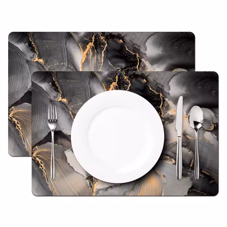 Tischset - Verschlungene goldene Flüsse - 6 Stück — 2
