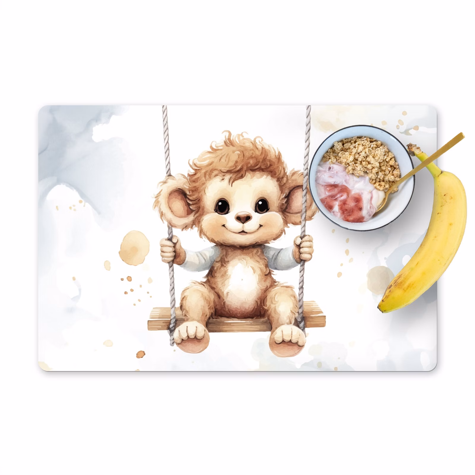 Tischset - 6 Stück - Affe - Tier - Kinder - Babyzimmer - Kinderzimmer - 6 Stück — 1