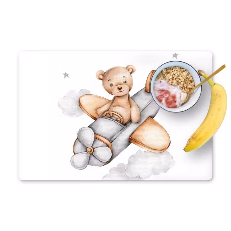 Tischset - 6 Stück - Bär - Flugzeug - Sterne - Kinder - 6 Stück — 1
