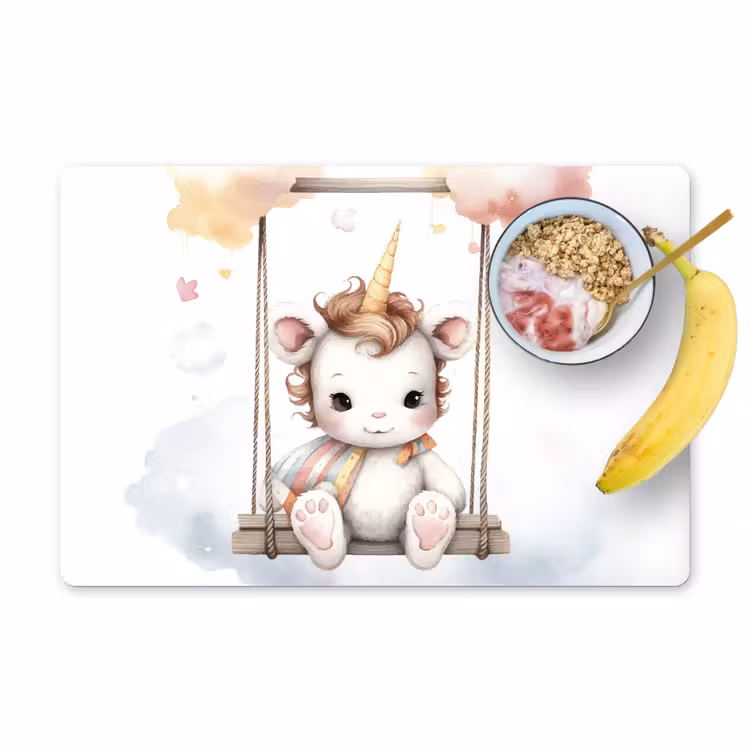 Tischset - 6 Stück - Einhorn - Tier - Kinder - Babyzimmer - Kinderzimmer - Einhorn - 6 Stück — 1