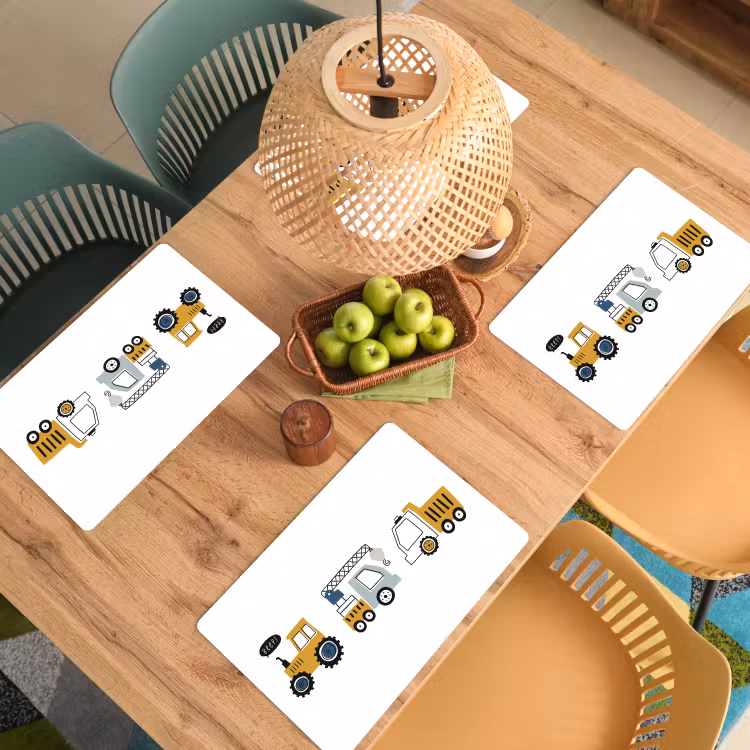Tischset - 6 Stück - Fahrzeuge - Kinder - Traktor - 6 Stück — 3