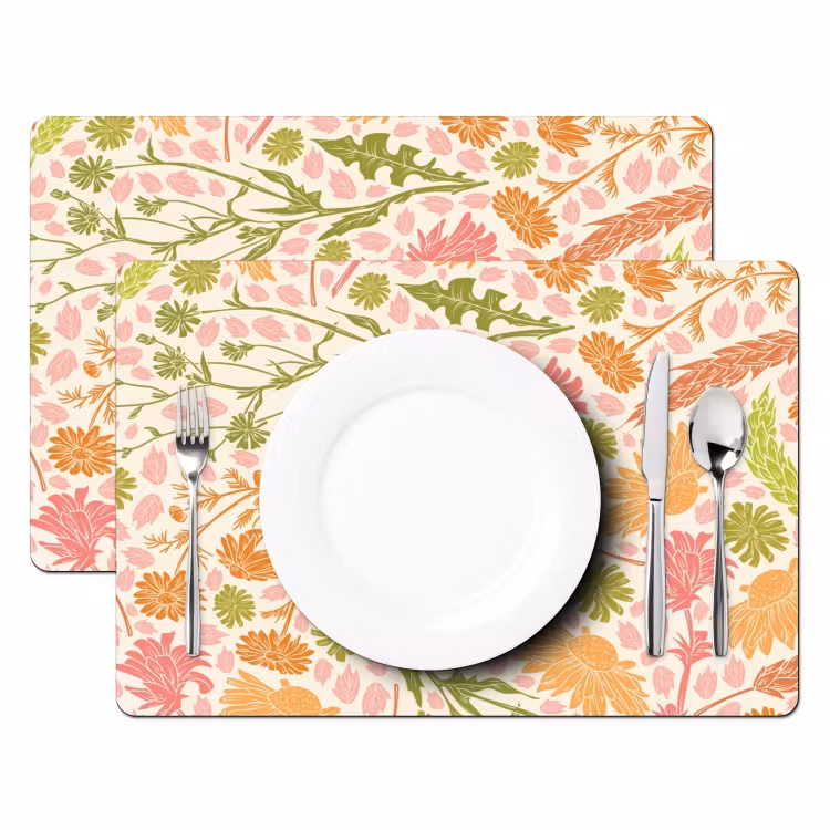 Tischset - Florale Opulenz in Pastell - 6 Stück — 2