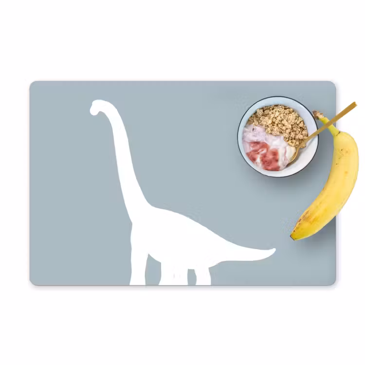 Tischset - 6 Stück - Dino - Brachiosaurus - Dinosaurier - Blau - 6 Stück — 1
