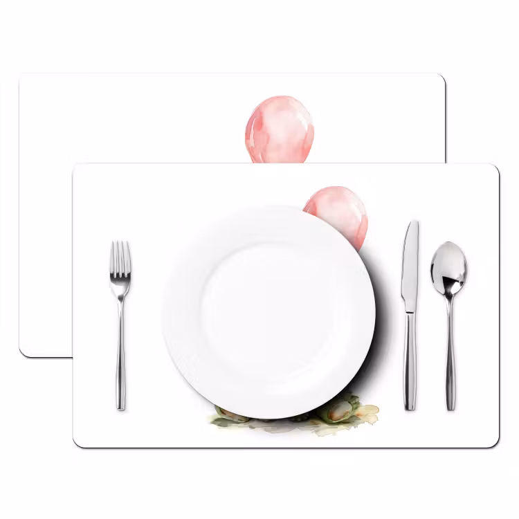 Tischset - 6 Stück - Drache - Babytier - Rosa Luftballon - 6 Stück — 2