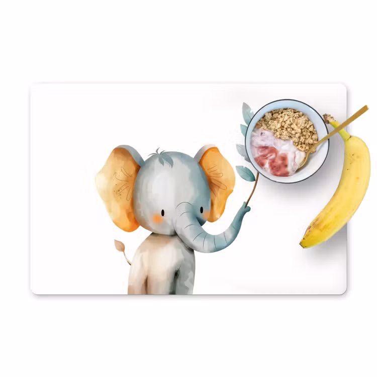 Tischset - 6 Stück - Elefant - Tier - Pastellfarben - 6 Stück — 1