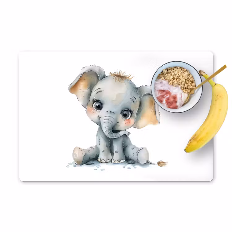 Tischset - 6 Stück - Elefant - Tierbaby - 6 Stück — 1