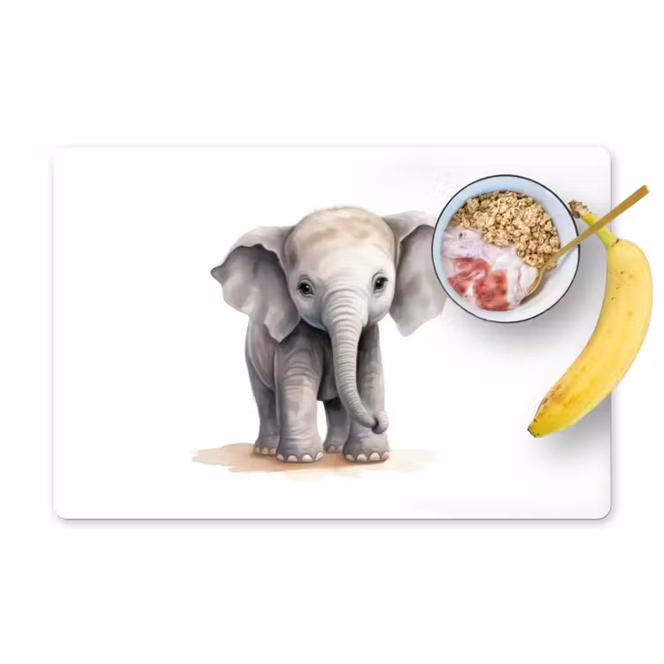Tischset - 6 Stück - Elefant - Tiere - Kinder - Aquarell - 6 Stück — 1