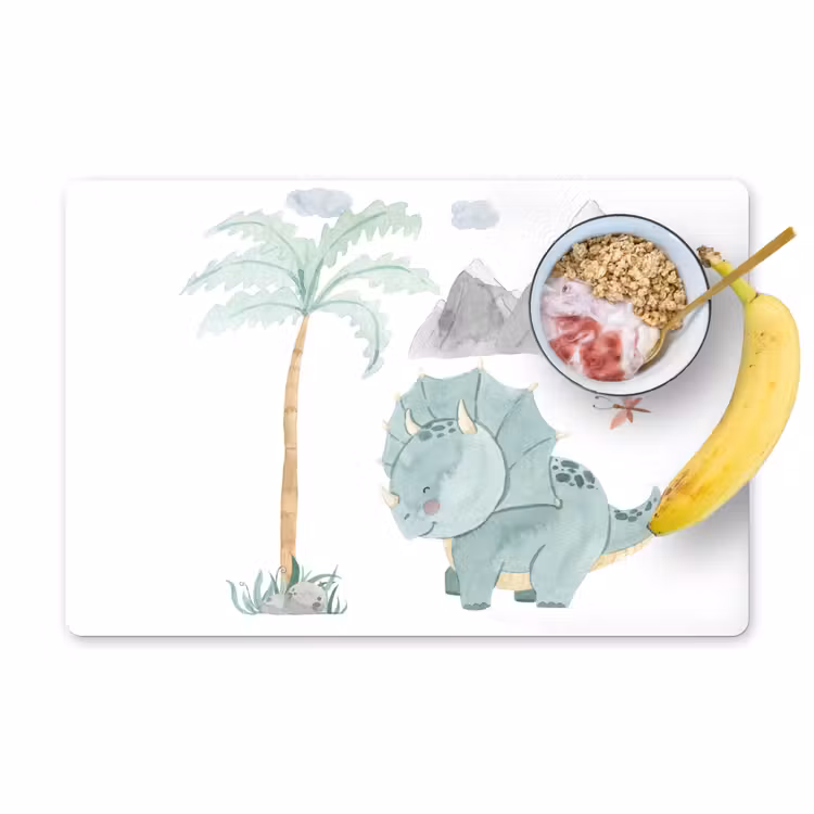 Tischset - 6 Stück - Kinderzimmer - Dinosaurier - Berg - Jungen - Mädchen - Kind - 6 Stück — 1