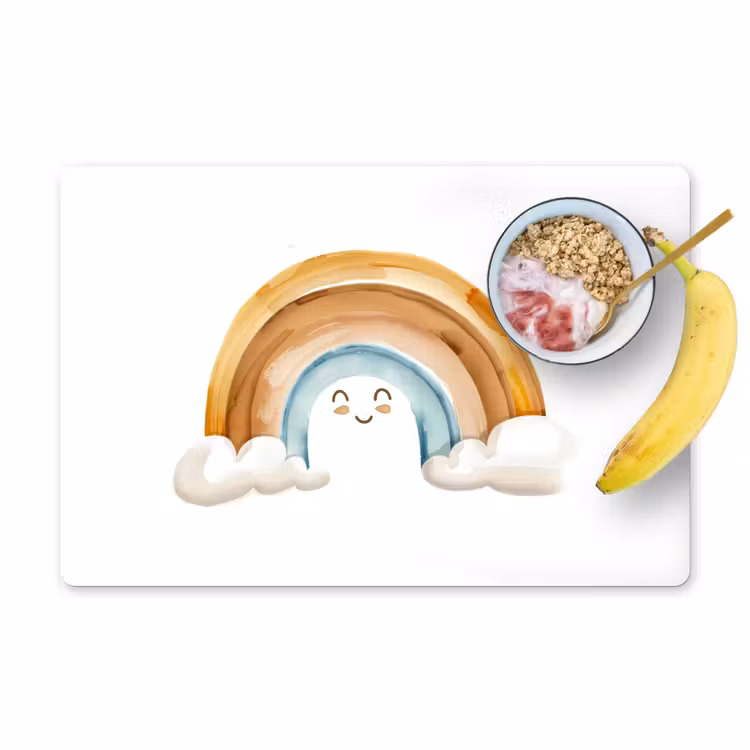 Tischset - 6 Stück - Regenbogen - Pastellfarben - 6 Stück — 1