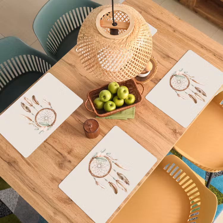 Tischset - 6 Stück - Traumfänger - Bohème - Boho - Pastellfarben - 6 Stück — 3