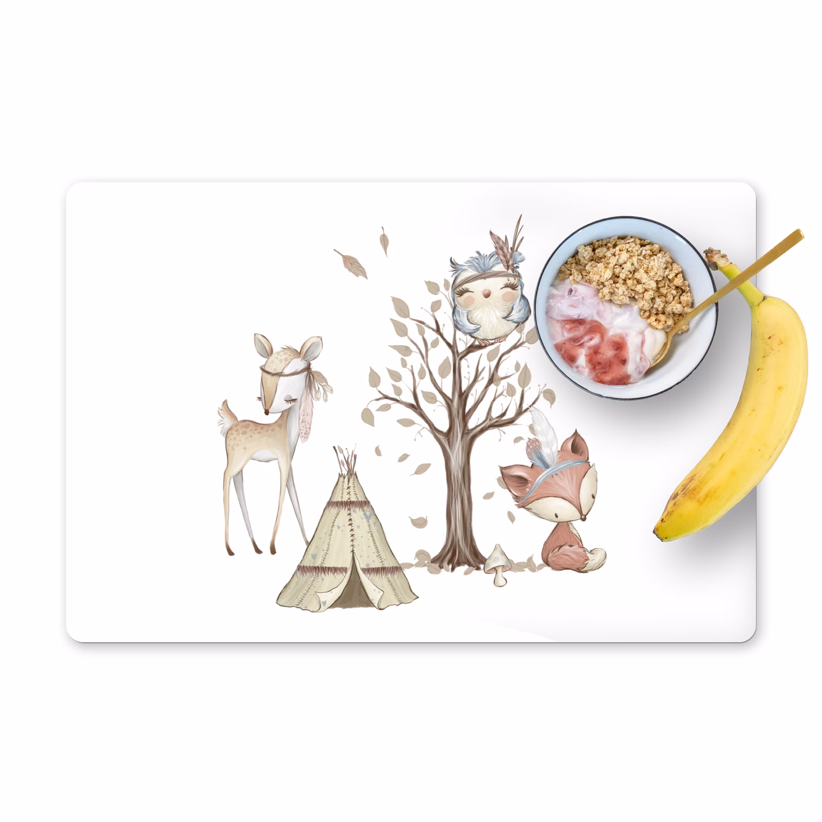 Tischset - 6 Stück - Wildtiere - Wald - Illustration - 6 Stück — 1