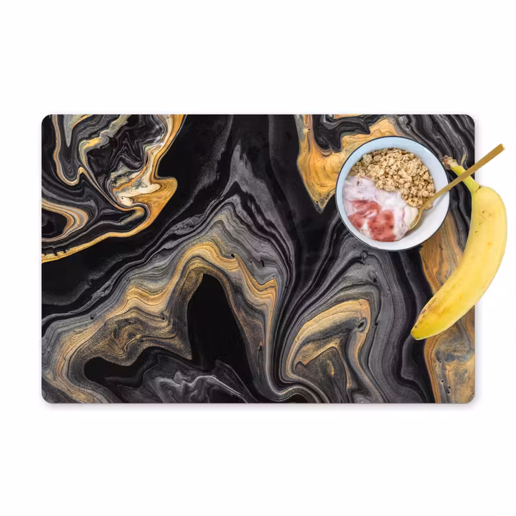 Tischset - Flüssiges Gold und Obsidian - 6 Stück — 1