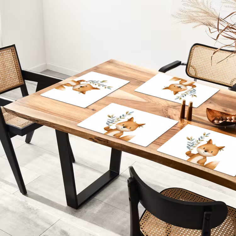 Tischset - 6 Stück - Fuchs - Tier - Waldtiere - 6 Stück — 4
