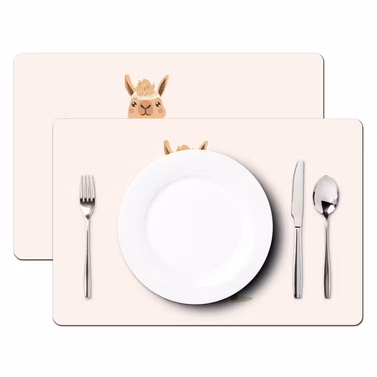 Tischset - 6 Stück - Lama - Tiere - Bauernhof - Pastell - 6 Stück — 2