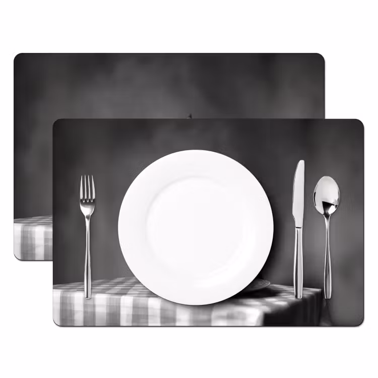 Tischset - Bengalisch - Katze - Tischtuch - Schwarz - Weiß - Tier - 6 Stück — 2