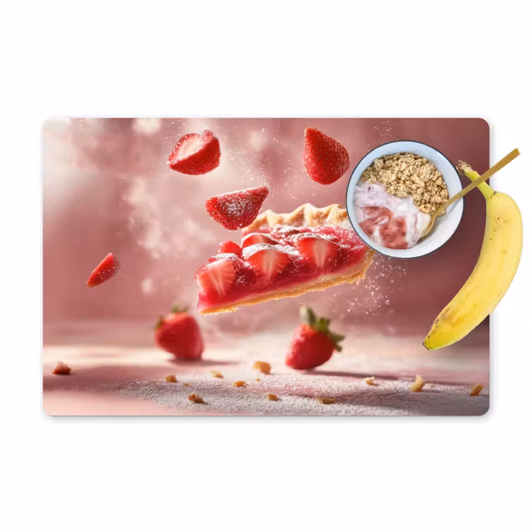 Tischset - Erdbeere - Torte - Essen - Rosa - 6 Stück — 1