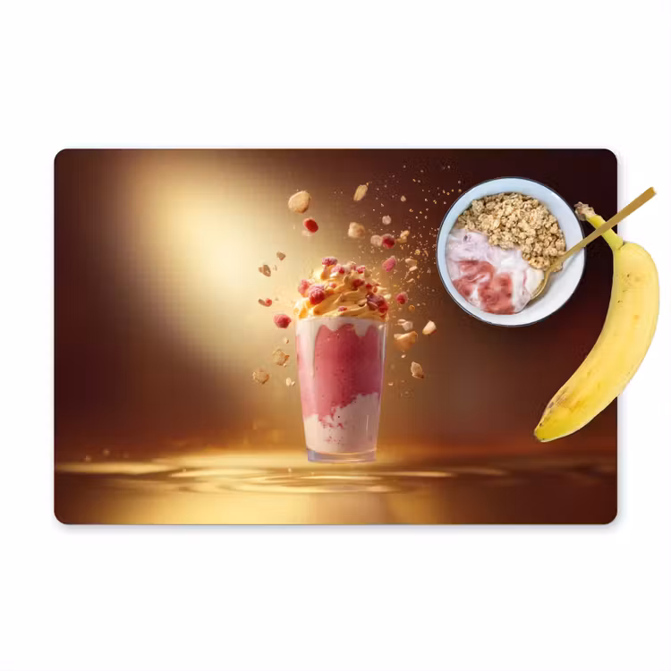 Tischset - Himbeere - Smoothie - Getränk - Rosa - 6 Stück — 1