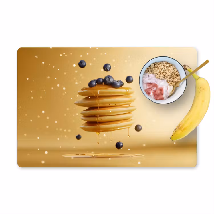 Tischset - Pfannkuchen - Lebensmittel - Honig - Gelb - 6 Stück — 1