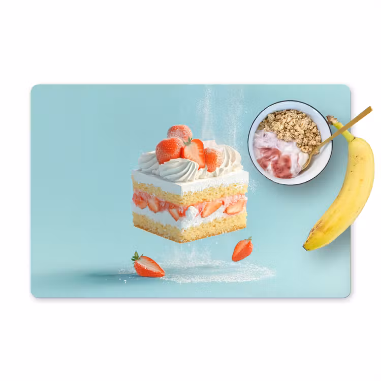 Tischset - Schlagsahne - Torte - Blau - Lebensmittel - 6 Stück — 1