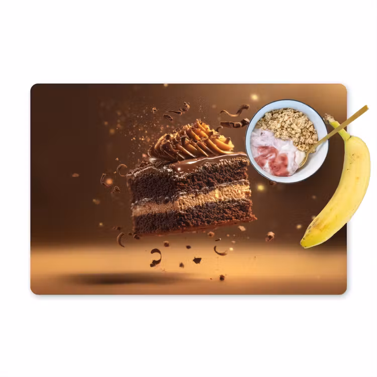 Tischset - Torte - Schokolade - Essen - Brownie - 6 Stück — 1