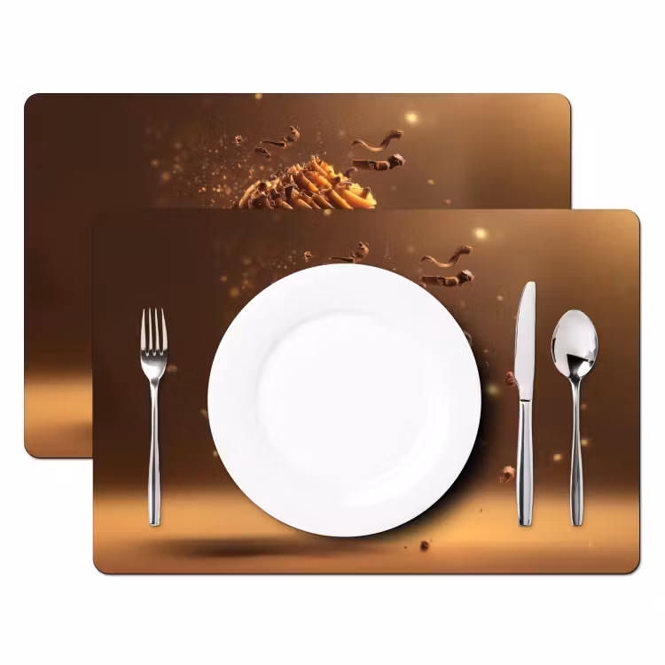 Tischset - Torte - Schokolade - Essen - Brownie - 6 Stück — 2