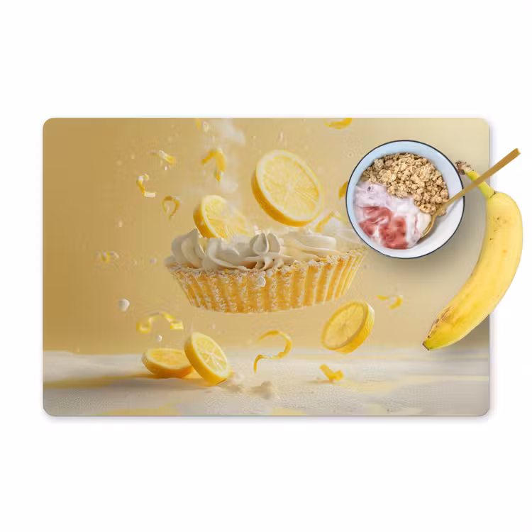 Tischset - Zitrone - Kuchen - Lebensmittel - Gelb - 6 Stück — 1