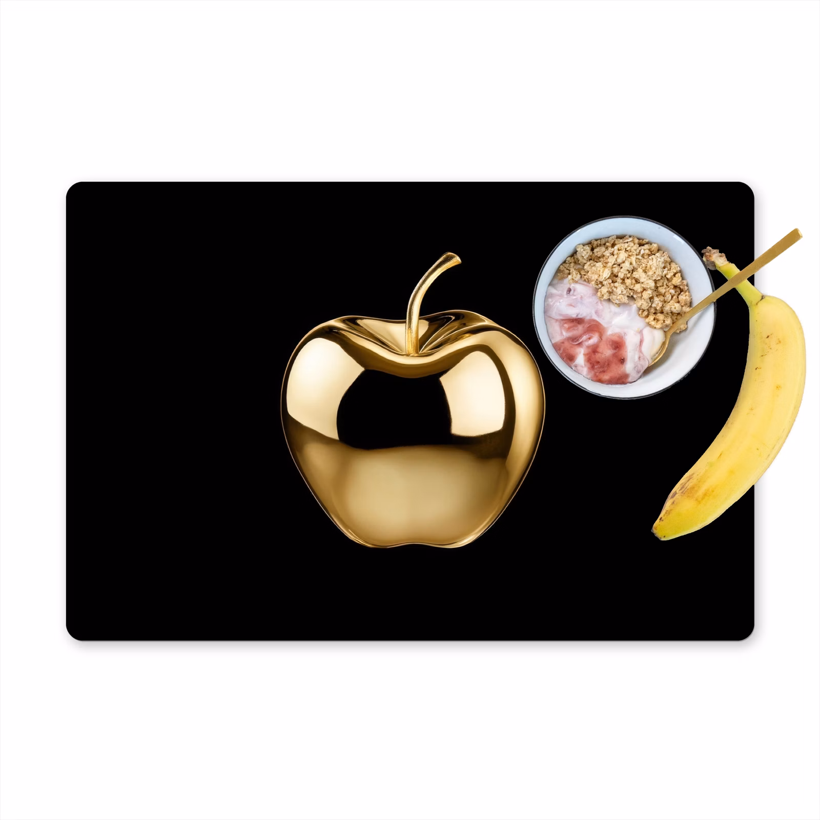 Tischset - Apfel - Gold - Chrom - Schwarz - 6 Stück — 1