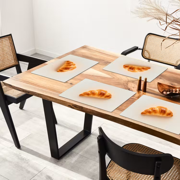 Tischset - Croissant - Brot - Beige - 6 Stück — 4