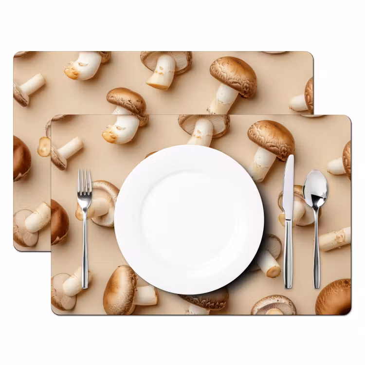 Tischset - Kastanienpilze - Beige - 6 Stück — 2