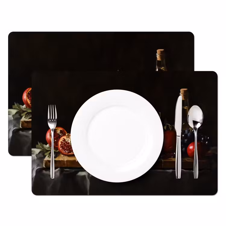Tischset - Stilleben - Vintage - Trinktafel - 6 Stück — 2