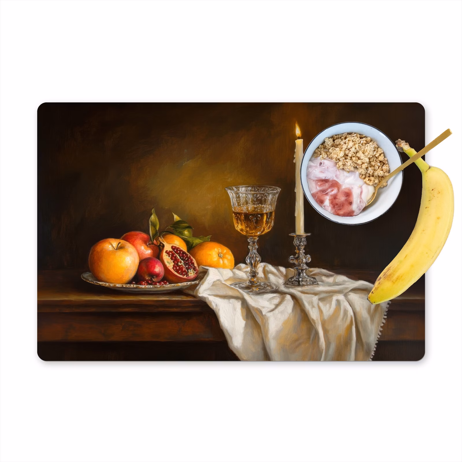 Tischset - Obst - Stilleben - Wein - Kerze - 6 Stück — 1