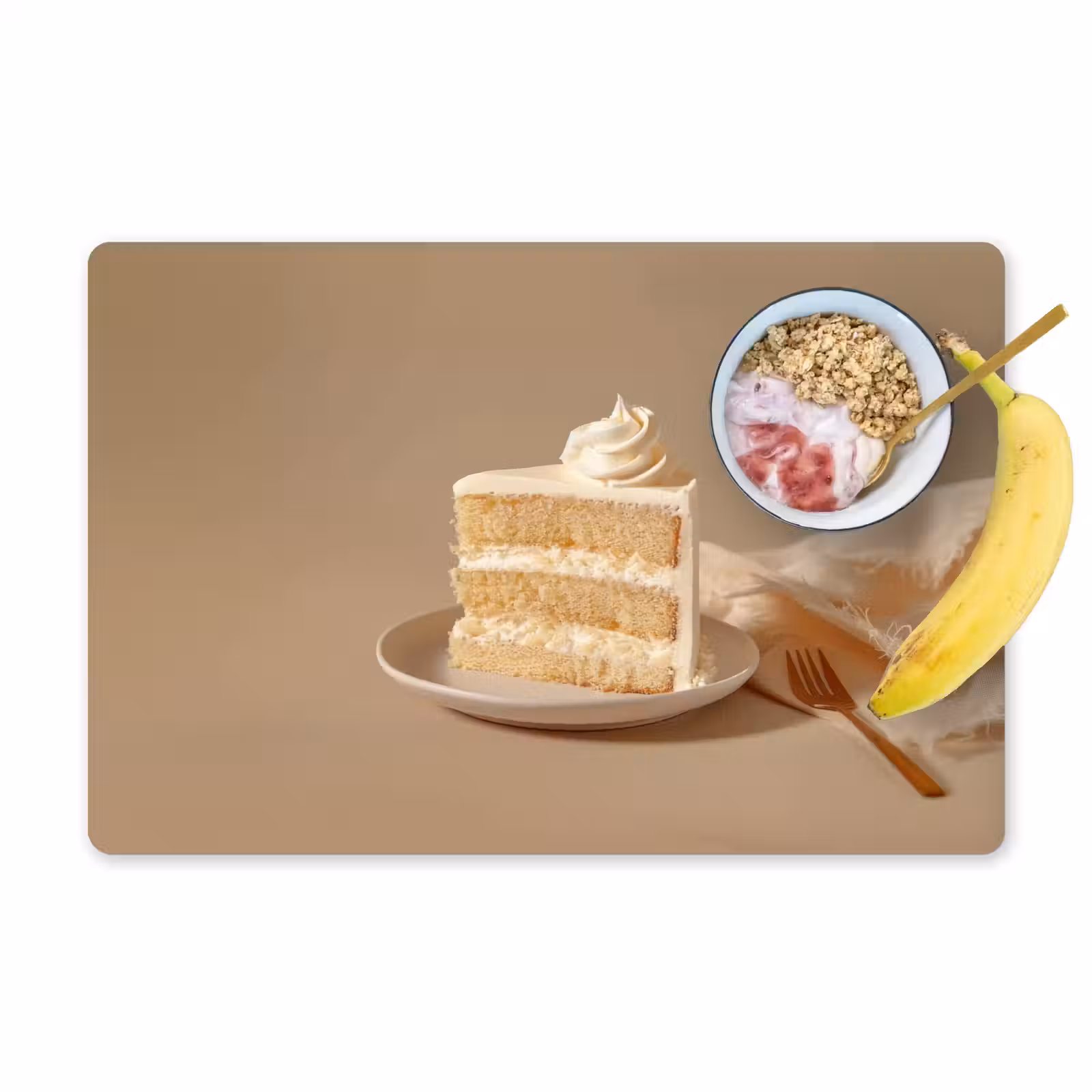Tischset - Vanillekuchen - Torte - Cremig - 6 Stück — 1