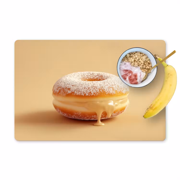 Tischset - Donut - Cremig - Puderzucker - Beige - 6 Stück — 1