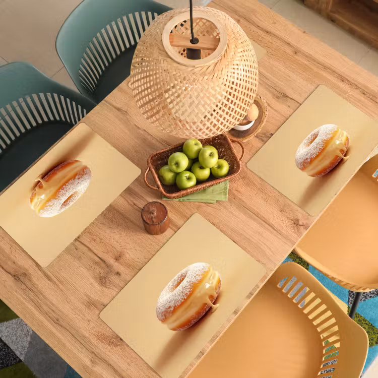 Tischset - Donut - Cremig - Puderzucker - Beige - 6 Stück — 3