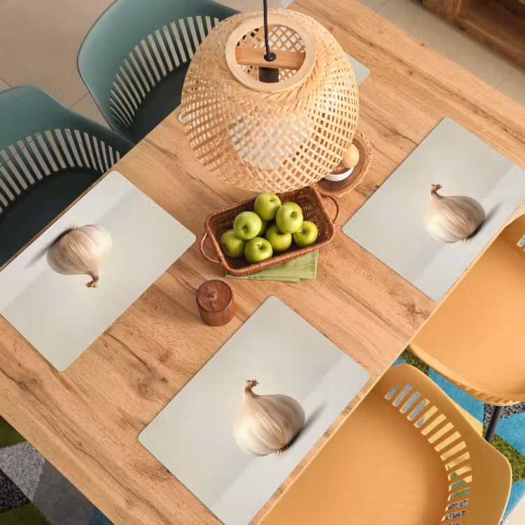 Tischset - Knoblauch - Natürlich - Beige - 6 Stück — 3