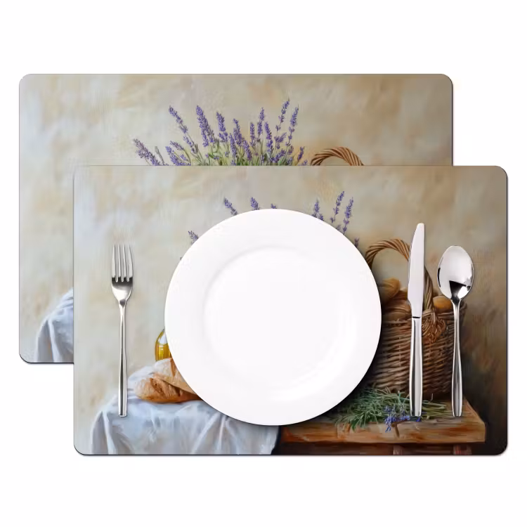Tischset - Lavendel - Brot - Stilleben - 6 Stück — 2