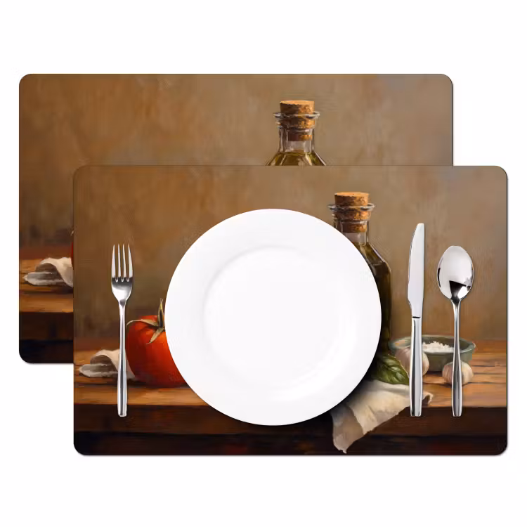 Tischset - Tomaten - Olivenöl - Stilleben - 6 Stück — 2