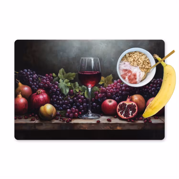Tischset - Wein - Obst - Stilleben - 6 Stück — 1