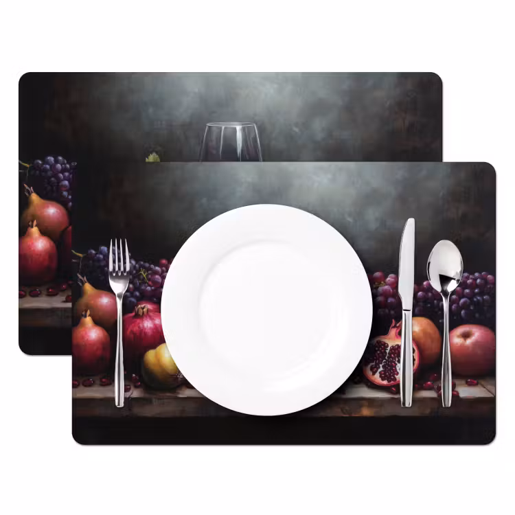 Tischset - Wein - Obst - Stilleben - 6 Stück — 2