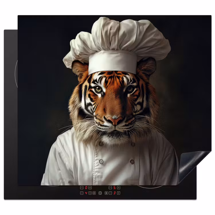 Herdabdeckplatte - Tiger - Kochbekleidung - Braun — 1