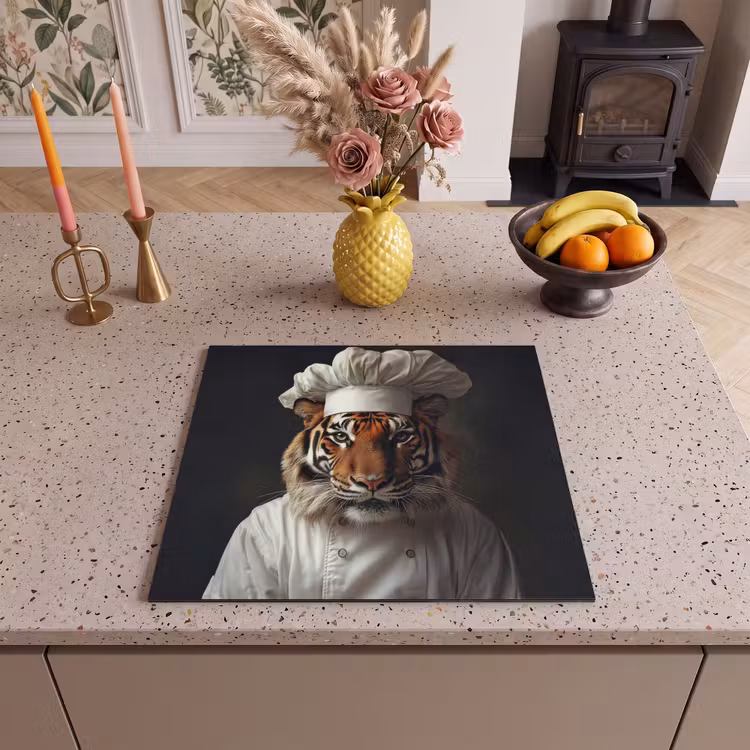 Herdabdeckplatte - Tiger - Kochbekleidung - Braun — 3