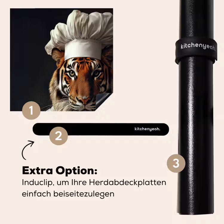 Herdabdeckplatte - Tiger - Kochbekleidung - Braun — 8